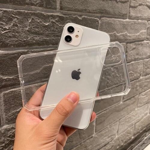 Thick Gasbag Shockproof Silicone Phone Case For iPhone 12 11 Pro Xs Max Camera Protection Case For iPhone X Xr SE 7 8 Plus Cover