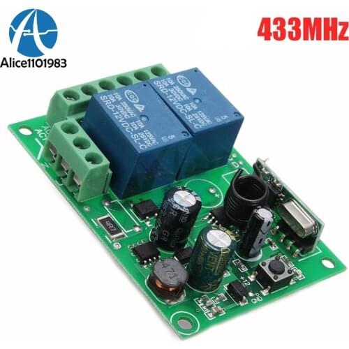 AC 220V 433MHz 2 Channel 2CH Independent Wireless RF Relay Remote Control Switch Controller Module Receiver 10A 2 Way