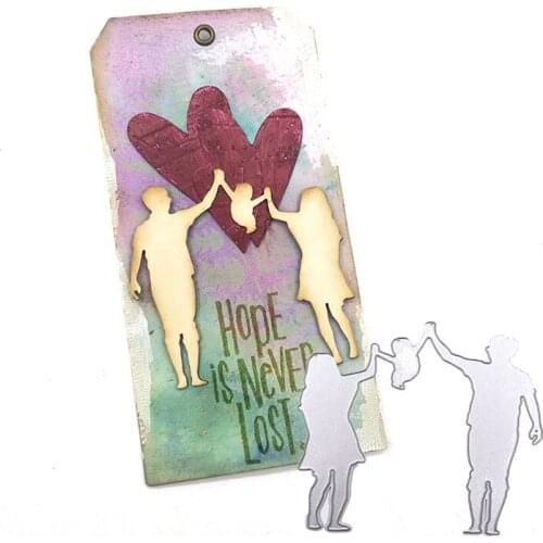 Julyarts Happy Family Craft Dies New Arrivals Moldes Die Scrapbooking Nouveau For DIY Scrapbooking Album Embossing Paper Cards