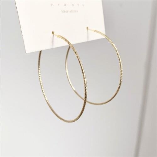 Trendy Large Hoop Earrings Big Smooth Circle Earrings Basketball Brincos Celebrity Loop Earrings for Women Jewelry 2020 New
