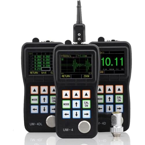 Ultrasonic Thickness Gauge A-Scan Snapshot UM-4D TFT Color screen Through Paint & Coatings Thickness Meter