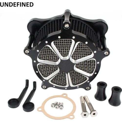 Black Contrast Cut Motorcycle Air Cleaner Filter Intake For Touring Tri Glide 2008-2016 Softail 2016 2017 Dyna 2017 air filter