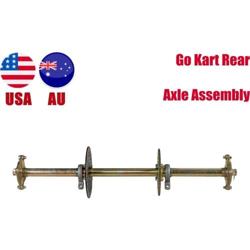 Karting Accessories DIY 815mm Go Kart Rear Axle Assembly with 428 Chain Sprocket 190mm Brake Disk 4 Bolt Hub For ATV Quad
