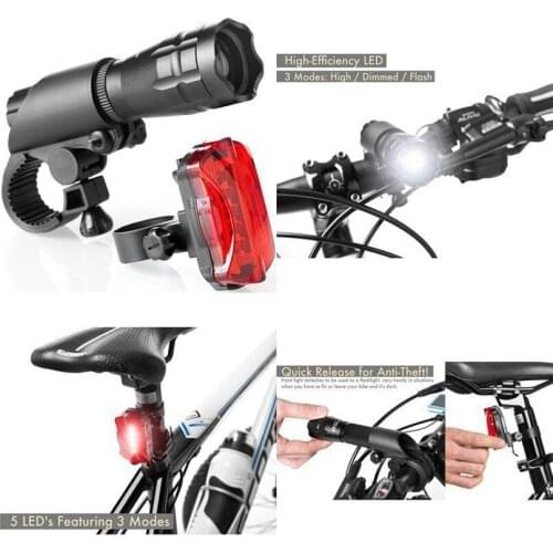 Water Resistant High Efficiency And Long Lasting Super Bright LED Lights Headlight Tail ligh Front and Rear Cycle Lighting A1