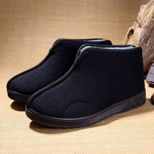 EU39~EU48 Winter Warm Shaolin Monk Kung Fu Shoes Taoist Tai Chi Leisure Sneakers High Quality