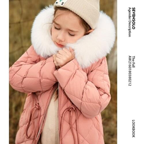 Girls Winter Down Jacket Baby Warm Clothing Thick Coats Windproof Parka Childrens Winter Jackets Kids Letter Winter Outerwear