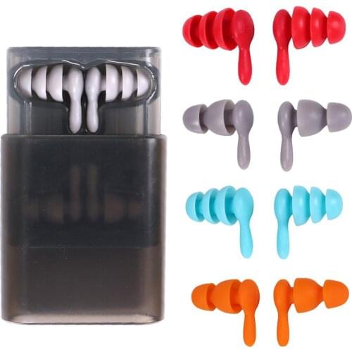 2 Pairs Anti-Noise Soft Foam Earplugs Sleeping Travel Noise Reduction Ear Protecter Sound Insulation Protection Ear Plugs