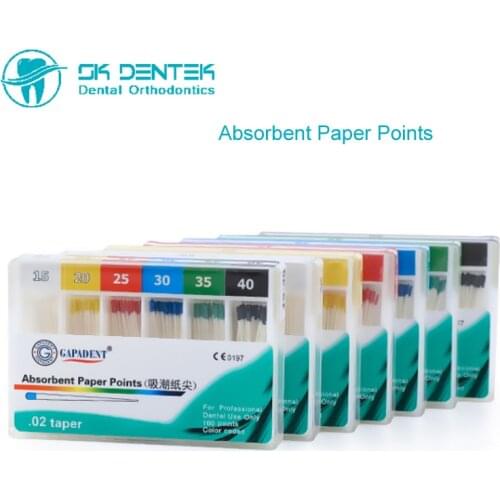 200pcs/box Dental Absorbent Paper Point Dentist Root Canal Cotton Fiber Tips Dentistry Sterile Cleanning Tips Mulit Sizes