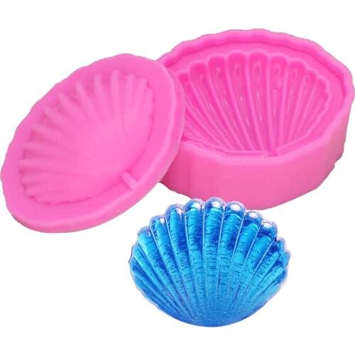 3D Sea Shell Shape Silicone Mold DIY Handmade Cookies Chocolate Mould Kitchen CakeBaking Decorating Tools T1168