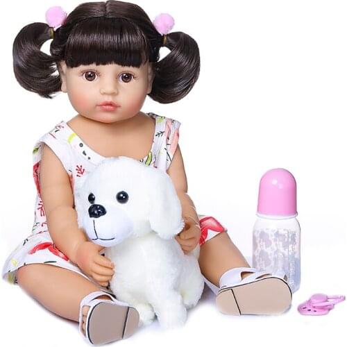 Original NPK DOLL bebe reborn toddler girl princess bath toy very soft full body silicone bebe reborn surprice 55cm