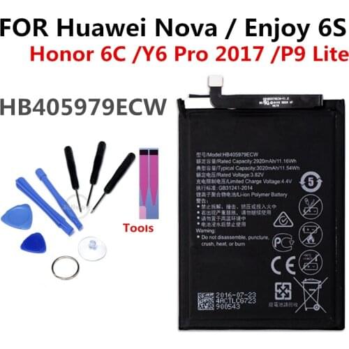 HB405979ECW battery For Huawei NOVA honor 6C 6A Y5 Enjoy 6S Y6 PRO li-ion polymer Replacement Phone Battery 3020mAh