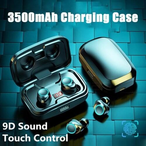 X10 TWS Bluetooth Earphones 3500mAh Charging Case Wireless Headphones Stereo Waterproof Earbuds Type C Cable Headsets Microphone