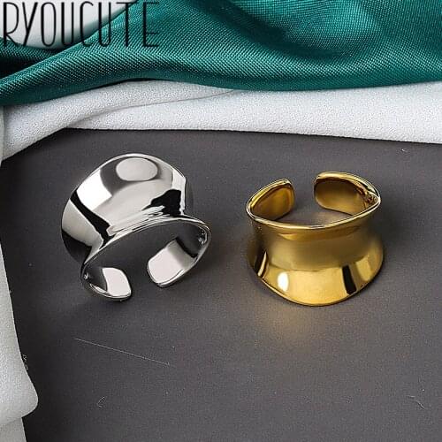 Large Charm Smooth Chains Rings For Women Men Boho Knuckle Party Rings Punk Cocktail Jewelry Girls Gift anillos bijoux