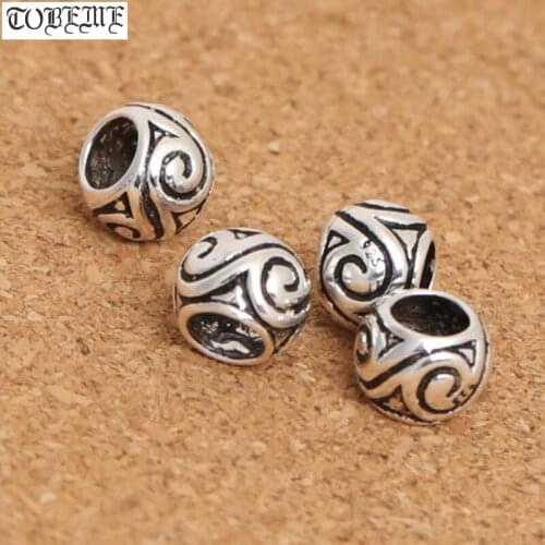 100% 925 Silver Jewelry Beads Large Hole Beads Lucky Symbol Beads DIY Bracelet Jewelry Findings