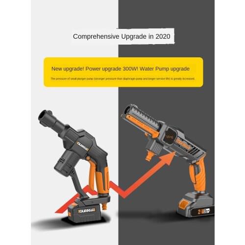 Household High-Pressure Car Washer Wireless Portable Car Water Gun Rechargeable Lithium Battery Water Pump Car Wash Artifact