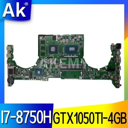 DABKLBMB8C0 Laptop motherboard For Asus ROG GL503GE original mainboard I7-8750H GTX1050TI-4GB