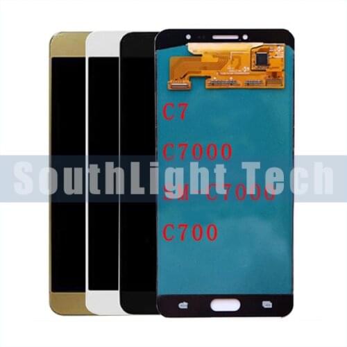 Grade AAA+++ Super Amoled For Samsung Galaxy C7 C7000 SM-C7000 LCD Display Touch Screen Digitizer Assembly Replacement