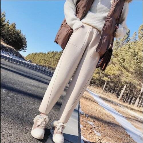 Autumn And Winter New Style Knit Maternity Pants Fashion Outerwear HarLan Long Pants Pregnancy 3-6-9 Months