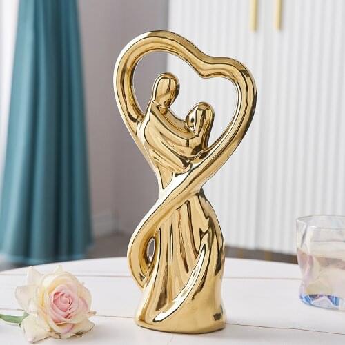 Electroplating Ceramic Decoration Modern Abstract Artist Home Decor Accessories Living Room Corridor Porch Decoration Crafts