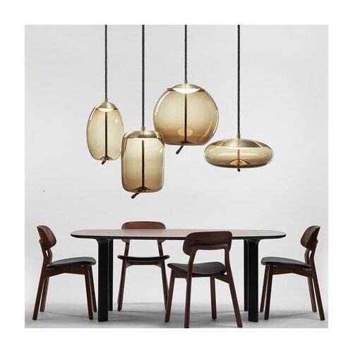 Italy Foscarini Gregg Suspension Lamp Glass Pendant Lights Modern Led Irregular Hanging Lamp Dining Room Kitchen Light Fixtures
