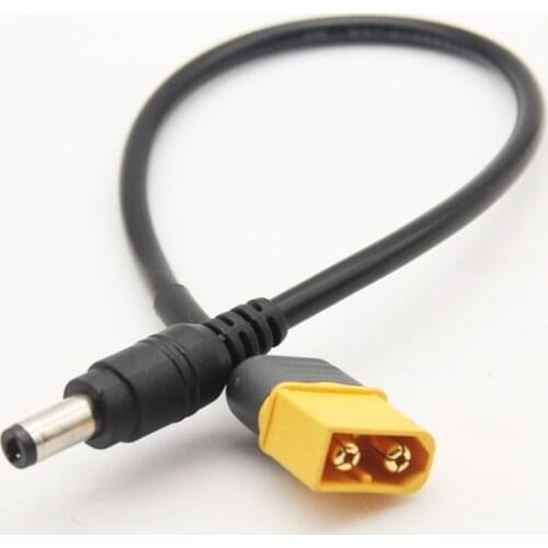XT60 XT30 T Plug To Male DC5.5 2.5Connector Adapter Cable 10A for Fatshark Dominator Skyzone Aomway FPV Goggles Battery RC Drone