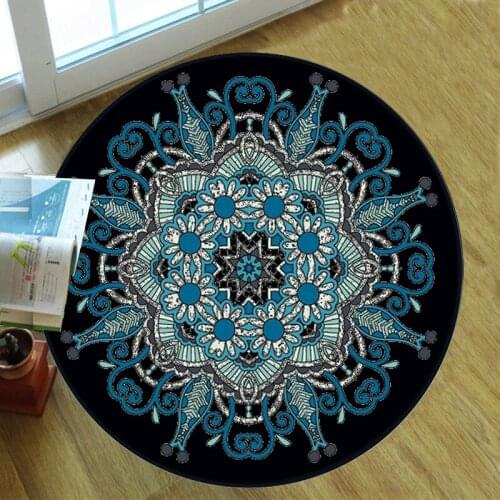 Bohemian Psychedelic Carpet Square Anti-Skid Area Floor Mat 3D Rug Non-slip Mat Dining Room Living Room Soft Bedroom Carpet 03