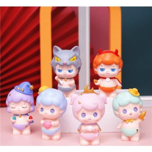 Creative Girl Heart wolf Killing Blind Box desktop ornaments cartoon hand-made mystery box decorative childrens toys home decor