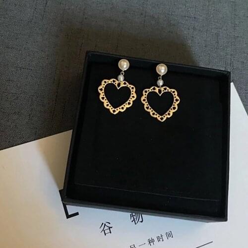 Hot New Big Design Gold Color Jewelry Big Flower Vitage Earrings Flower Earrings Luck Clover Design Wedding Party Stud Earrings