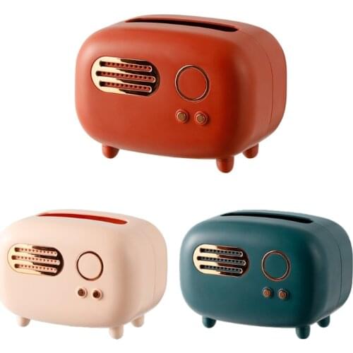 Cute Creative Radio Shaped Pumping Tissue Box Paper Holder Napkins Case Home