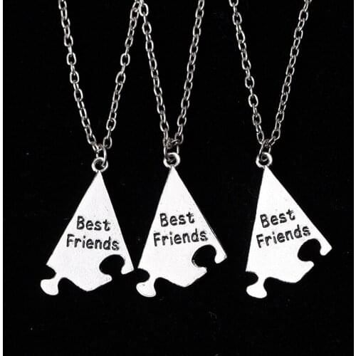 2021 New Best Friend Necklace For 3 Piece Set Women Choker Forever Good Friend Bff Necklace Friendship Jewelry Gift Collier