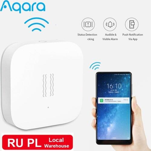 Original Xiaomi Aqara Zigbee Shock Sensor Built In Gyro Vibration Motion Sensor ,For Xiaomi mi home app International Edition