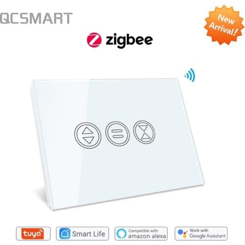 ZigBee 3.0 Tuya Smart Life US Curtain Switch For Sunscreen Window Shutter Blinds Google Home Alexa Echo Voice Control DIY