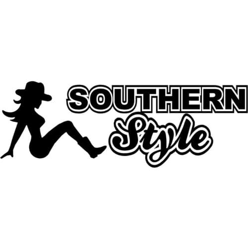 Lifelike Southern Style Sexy Mud Country Girl Sticker High Quality Fashion Car Decoration Personality Pvc Applique Black/white