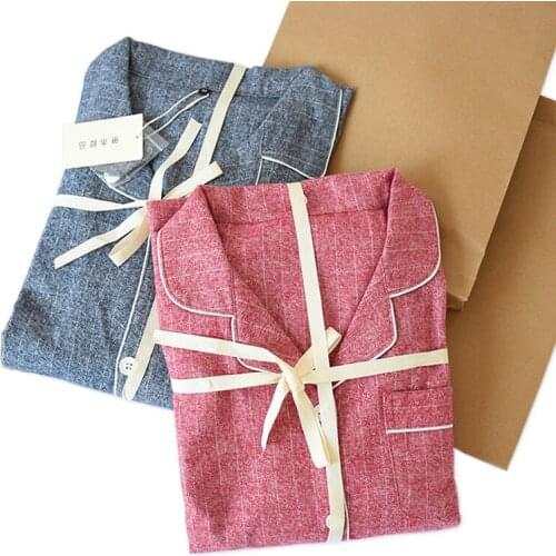 Christmas Red Couples Pajama Sets Women Fashion Long Sleeve 100% Cotton Pajamas for Male Casual Sleepwear Pyjamas Women and Men