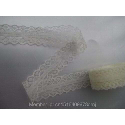 30 mm width of beige lace fabric 10 yards / lot DIY clothing accessories Ribbon lace embroidery on both sides
