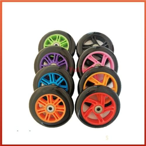 Speed skates, racing roller skate accessories, electric skateboard car luggage cart wheel wheelchair 100 rubber 125pu wheel hub