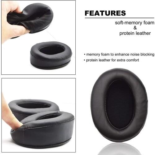 Leather Replacement Pillow Cushion Earpads Ear Pads Cup Cover For Brainwavz HM5 HM 5 For Sony MDR V6 ZX 700 Headphones 110*90MM