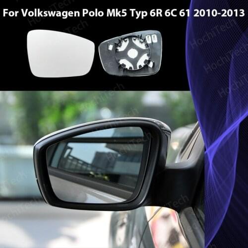 Wing Rearview Mirror Glass Left & Right For Volkswagen Polo Mk5 Typ 6R 6C 61 2010-2013 Heated