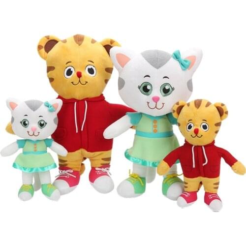 [Funny] 2pcs/set 30cm Daniel Tigers Neighborhood Plush stuffed toy Katerina cat Daniel Tiger Friends doll soft cotton kids gift