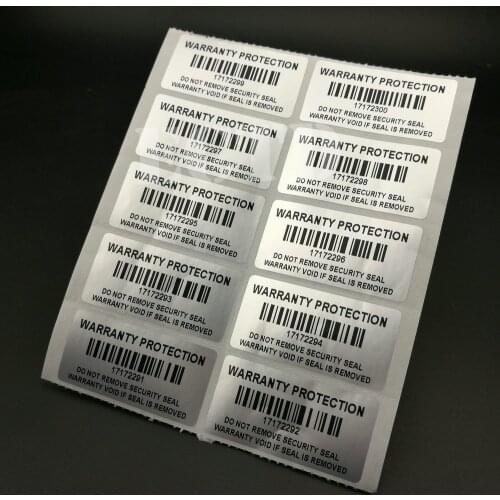 500pcs Warranty Protection Sticker 1.57" x 0.79" ( 40mm x 20mm )Security Seal Tamper Proof Warranty Void Label Stickers