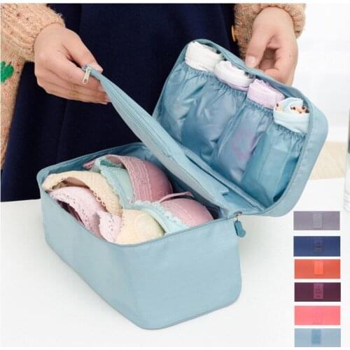Women Girl Travel Cosmetic Makeup Toiletry Wash Storage Case Waterproof Underwear Bra Bag