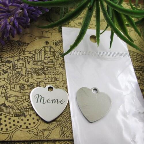 20pcs--"Meme"stainless steel charms 5 styles for choosing DIY Charms for necklace bracelets