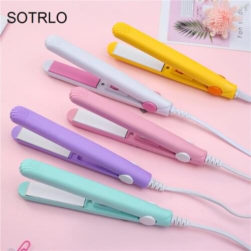 Cartoon Hair Straightener Curly Hair Mini Student Small Power Girl 2 in 1 Hair Curler Straightening Tools