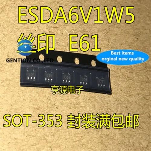 20Pcs ESDA6V1W5 Silkscreen E61 SOT-353 SC70-5 in stock 100% new and original