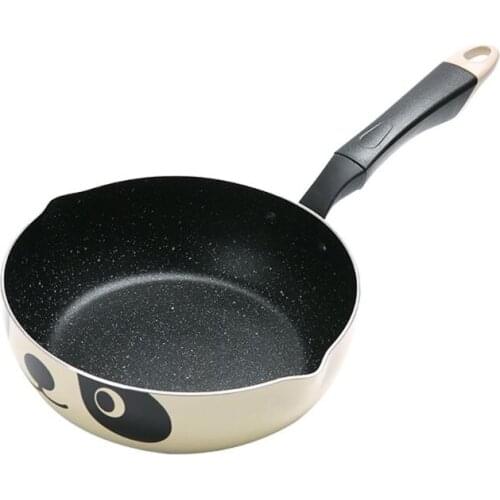 20cm Japanese Style Cute Panda Printed Non-stick Frying Pan Aluminum Small Wok