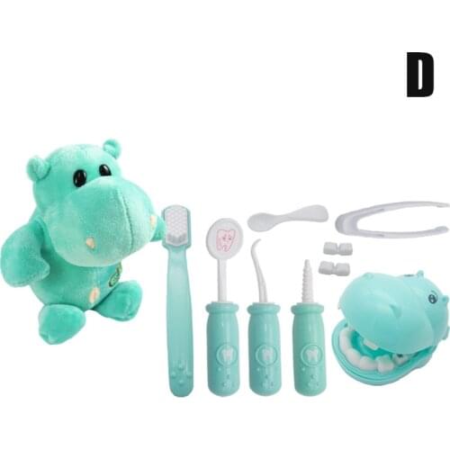 2020 New 9 PCS Play Doctor Kit for Kids Pretend Play Dentist Medical Set Plush Toy Roleplay Toddlers