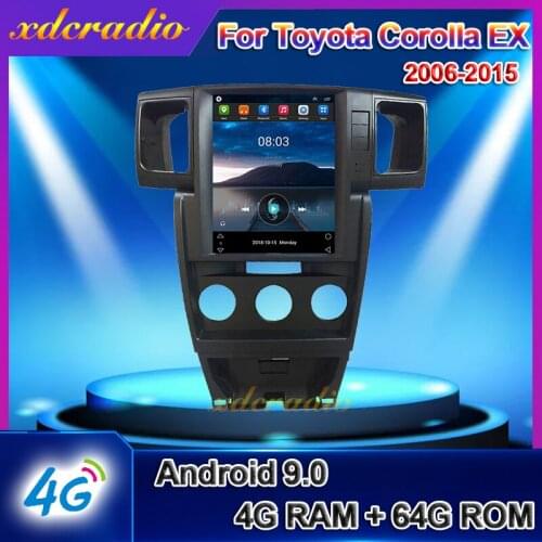 Xdcradio 10.4" Android 9.0 For Toyota Corolla EX Car Radio Automotivo Car DVD Multimedia Player Auto GPS Navigation 2006-2015