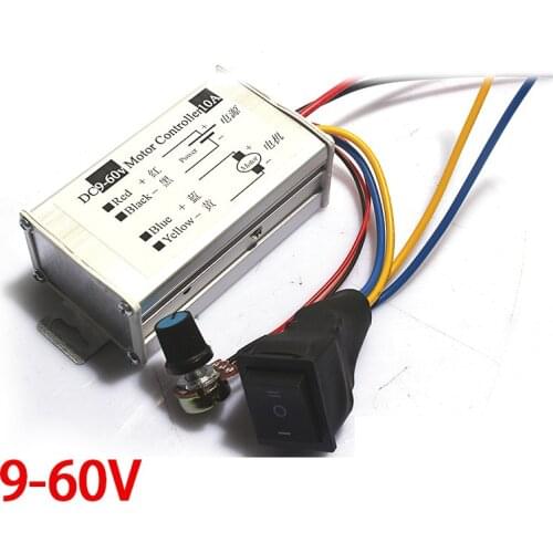 Bringsmart CCM6D DC 9V-60V Motor Controller 10A Stepless Motor Speed Controller PWM Driver Board Support Forward Reverse
