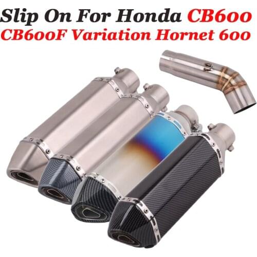 For Honda CBF600N CB600 CB600F Variation Hornet 600 Motorcycle Exhaust Modified Muffler Escape Moto Middle Link Pipe DB Killer