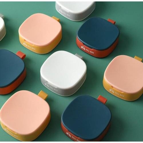 Mini Travel Portable Pill Box Storage Container Pocket Case Holder Daily Medicine Organizer Moisture-Proof Pills Vitamin Case SN